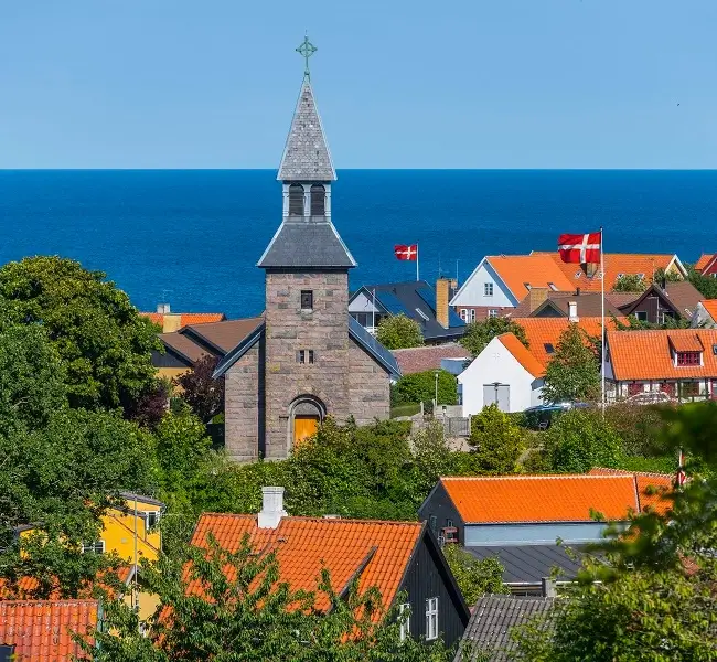 Bornholm - Kościół i Kaplica św. Anny w Gudhjem