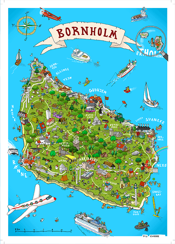 Plakat der Insel Bornholm